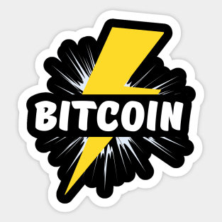 Bitcoin lightning strike - cryptocurrency Sticker